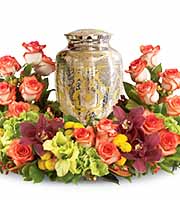 Sunset Wreath Urn Arrangement