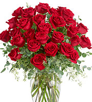 Forever Beloved Red Roses Vase