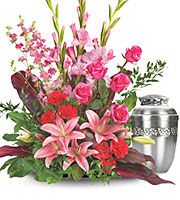 Adoring Heart Urn Arrangement