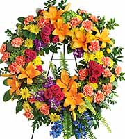 Colorful Serenity Sympathy Wreath