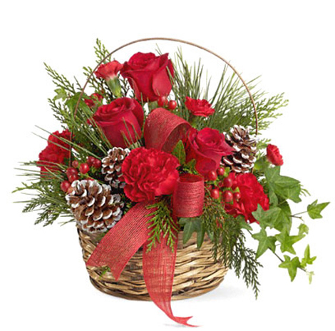 Holiday Riches Basket Bouquet