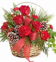 Holiday Riches Basket Bouquet