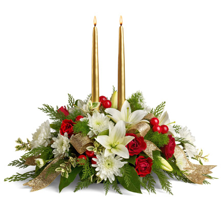 Golden Gathering Holiday Centerpiece