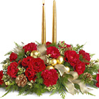 Crimson and Candelight Centerpiece