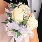 White Roses Corsage