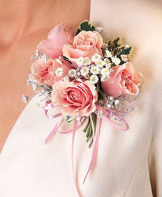 Pink Roses Corsage