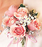 Pink Roses Corsage