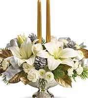 Teleflora Silver and Gold Centerpiece