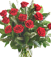 Deluxe Dozen Roses Vase