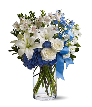 White and Blue Bouquet