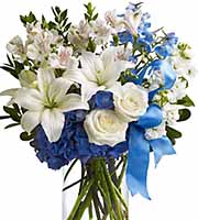 White and Blue Bouquet