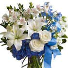 White and Blue Bouquet