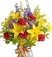 Sunny Side Flowers Vase
