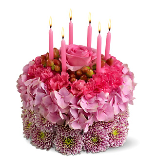 Send Flower on Birthday Flowers Cake By 1 800 Florals Flower Delivery