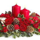 Crimson Candlelight Centerpiece