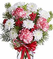 Holiday Wishes Vased Bouquet