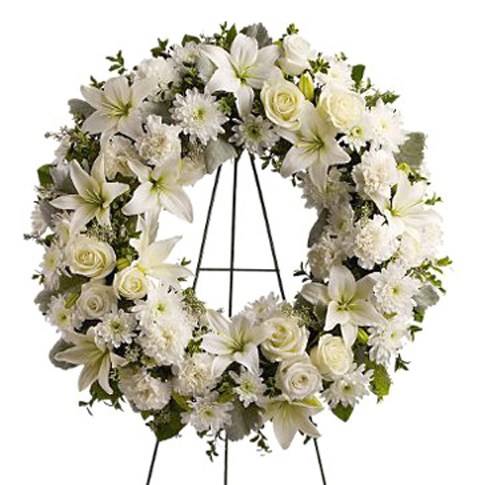 Serenity Funeral Flowers Wreath