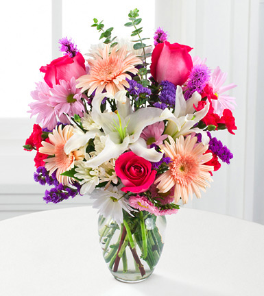 - Peach Daiquiri Bouquet with Vase