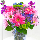 Positively Purple Bouquet with Vase