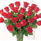 Two Dozen Red Roses with Vase