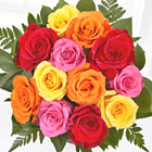 Simply Cheerful Mixed Rose Bouquet