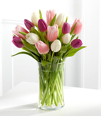 - Painted Skies Tulip Bouquet with Vase