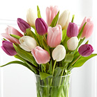 Painted Skies Tulip Bouquet with Vase