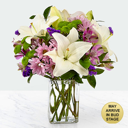 - Lavender Fields Flower Bouquet with Vase
