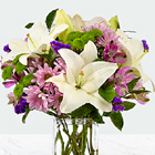 Lavender Fields Flower Bouquet with Vase