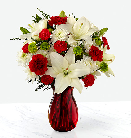 Open Your Heart Holiday Flowers Bouquet - Next Day Delivery