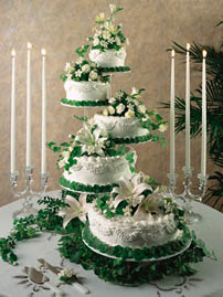 Wedding Cake With Flowers