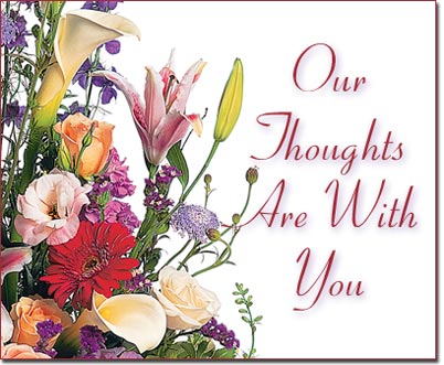 'Our thoughts..' Virtual Sympathy eCard