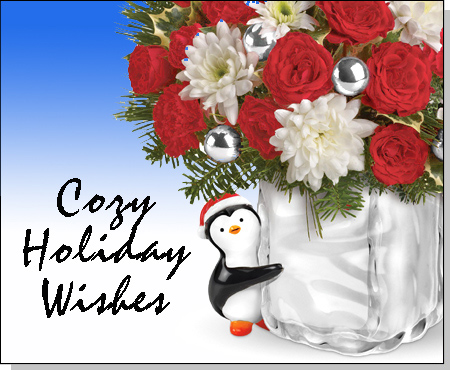Cozy Holiday Flowers Virtual Card