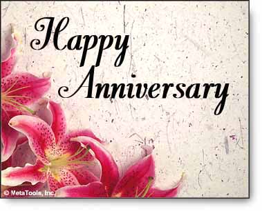 'Happy Anniversary' Virtual Flower Bouquet