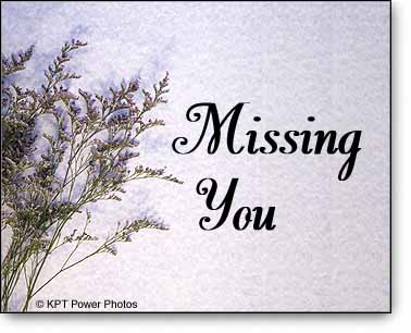 'Missing You' Virtual ecard