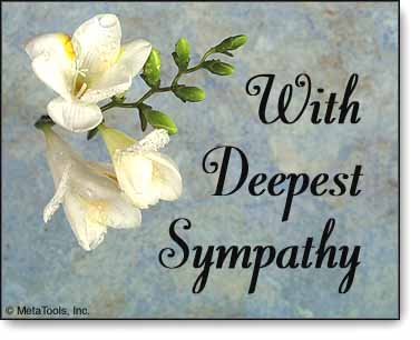 'Deepest Sympathy' Virtual Floral ecard